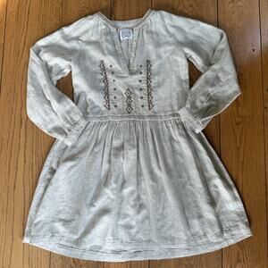 BONHEUR DU JOUR PARIS | Girls Dress Cotton Embroidered BOho Long Sleeve | SZ 8Y